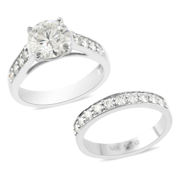 Jewelry - 125 FACETS MOISSANITE WEDDING SET